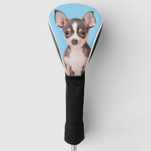 Family Dog Photo Baby Blue Golf Head Cover (Front)