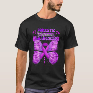 Family Domestic Violence Awareness Purple Ribbon b T-Shirt