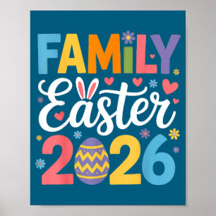 Family Easter 2026 Bunny Ears Festive Outfit For Poster