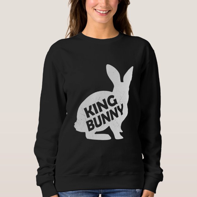 Family Easter King Bunny Matching Couple Group Sweatshirt (Front)