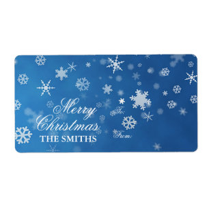 Family Elegant Snowflake blue