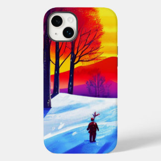 Family Enjoying a Winter Sunset Walk Case-Mate iPhone 14 Plus Case