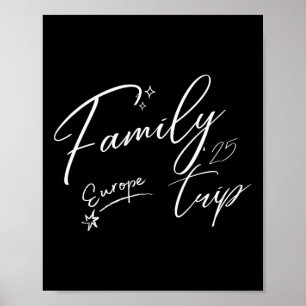 Family Europe Trip 2025 Cool Summer Adventure Vaca Poster