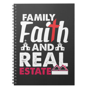 Family Faith Real Estate Investor Property Realtor Notebook