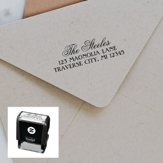 Family Fancy Return Address Self-inking Stamp