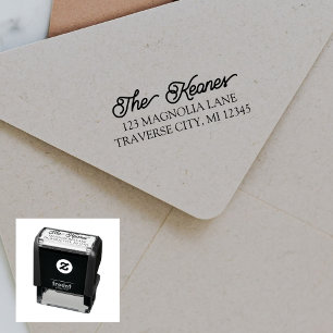 Family Fancy Return Address Self-inking Stamp
