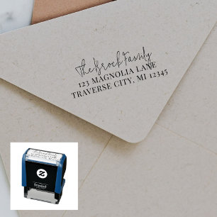 Family Fancy Return Address Self-inking Stamp