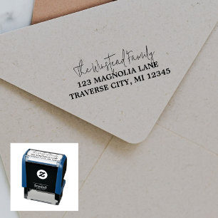 Family Fancy Return Address Self-inking Stamp