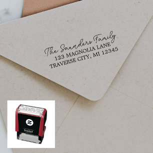 Family Fancy Return Address Self-inking Stamp
