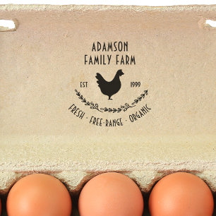 Family farm egg carton self-inking stamp