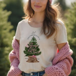 Family Farm Fresh Christmas Trees Vintage Retro Tri-Blend Shirt<br><div class="desc">Bring a touch of nostalgia to your holiday decor with our Family Farm Fresh Christmas Trees Vintage Retro t-shirt. This charming piece showcases a hand-painted, vintage-style Christmas tree nestled in a rustic burlap sack, perfectly accented with a whimsical pink bow. The design is elegantly finished with the typography "farm fresh...</div>