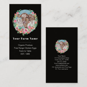 Family Farm Homestead Chicken Cow Market Garden Business Card