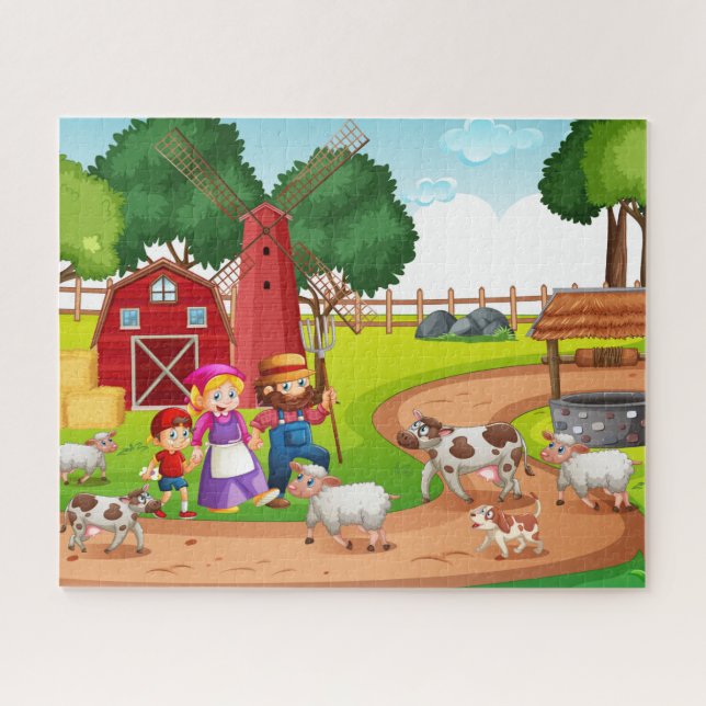 Family Farm Life Puzzle (Horizontal)