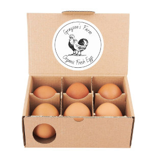 Family Farm Organic Fresh Eggs Classic Round Sticker