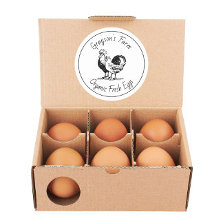 Family Farm Organic Fresh Eggs Classic Round Sticker