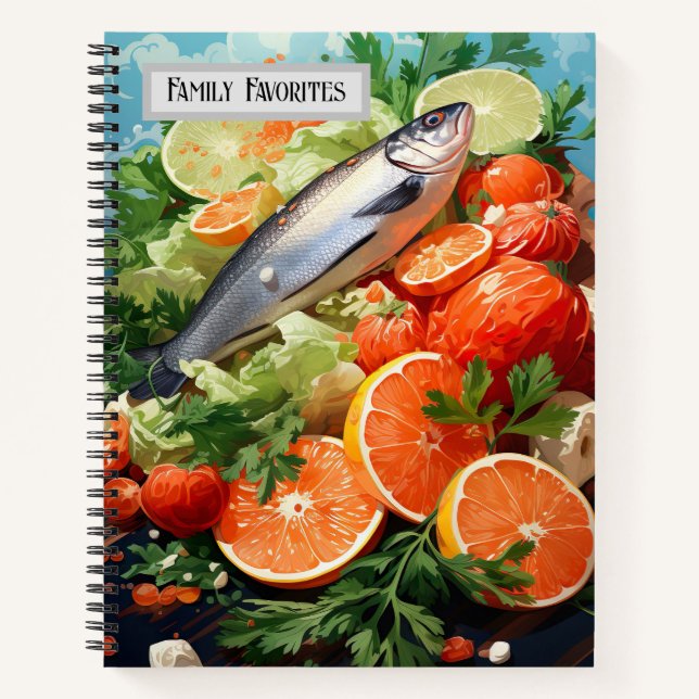 Family Favorites Spiral Bound Recipe Keeper Notebook (Front)
