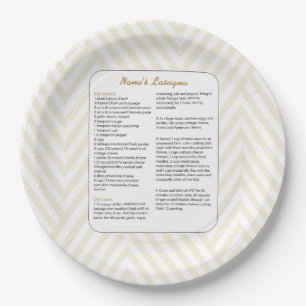 Family Favourite Recipe Chevron - Lasagne Paper Plate
