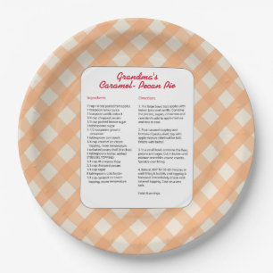 Family Favourite Recipe - Pie Paper Plate