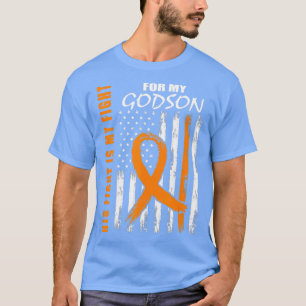Family Fight Godson Leukemia Awareness American Fl T-Shirt