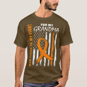 Family Fight Grandma Leukemia Awareness American F T-Shirt