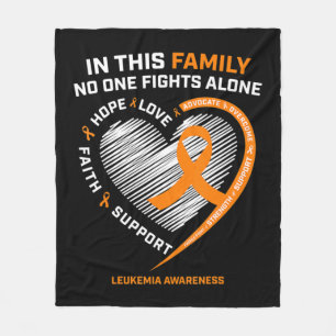Family Fight Leukaemia Awareness Products Gift Men Fleece Blanket