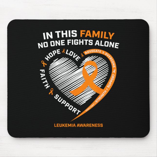 Family Fight Leukaemia Awareness Products Gift Men Mouse Pad (Front)