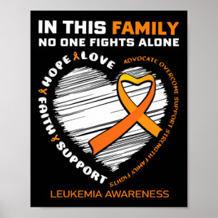 Family Fight Leukaemia Awareness Products Gift Men Poster