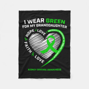 Family Fighter Gifts Granddaughter Kidney Disease Fleece Blanket
