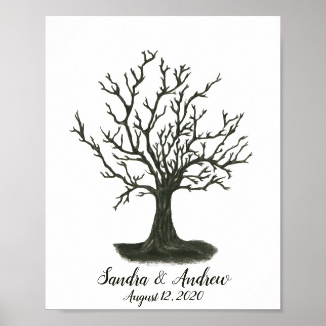 Family Fingerprint Tree Guest Book (Front)