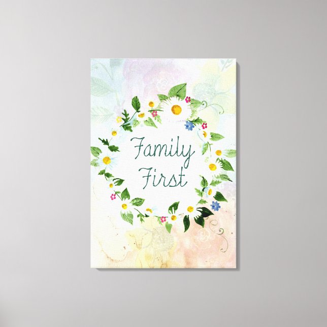 Family First Canvas Print (Front)
