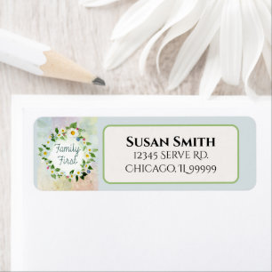 Family First Circle of Daisies Return Address
