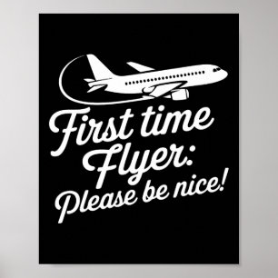 Family First Plane Ride Kids First Time Flyer Poster