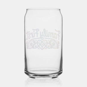 Family First T-Shirt Can Glass