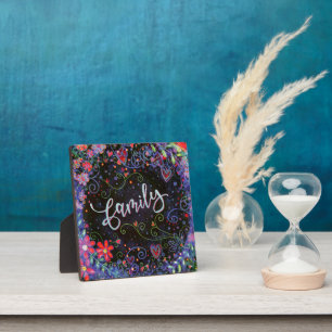 Family Floral Pretty Inspirational Inspirivity Plaque