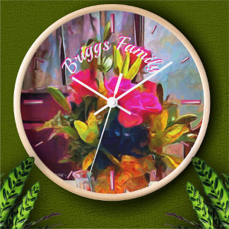 Family & Flowers PM0001 Clock