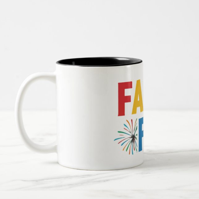 Family Fun. Two-Tone Coffee Mug (Left)