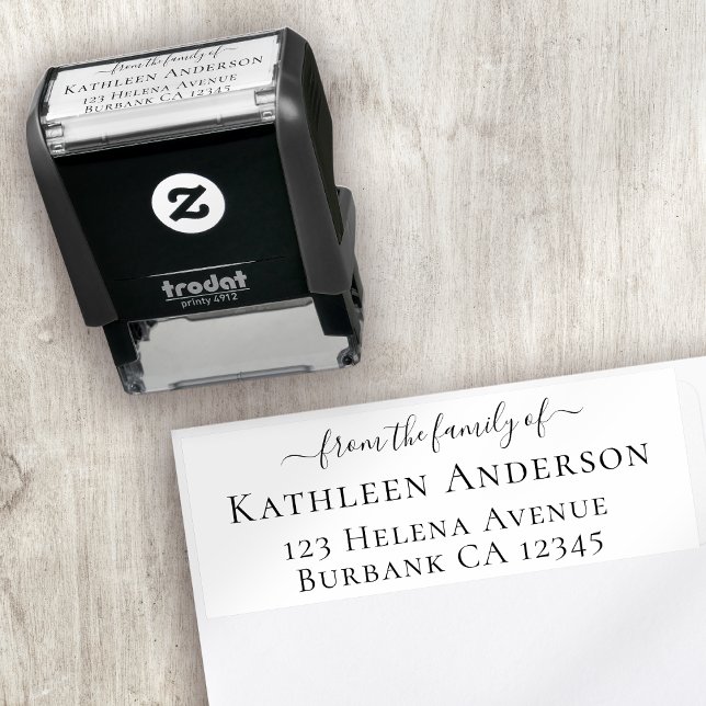 Family Funeral Return Address Self-inking Stamp (Creator Uploaded)