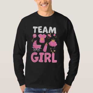Family Funny Gender Reveal Team Girl Pink_1 T-Shirt