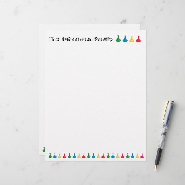 Family Game Lover Letterhead (Front/Back In Situ)