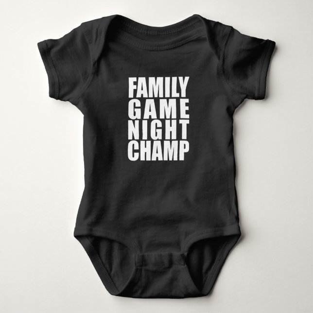 Family Game Night Champ Baby Bodysuit (Front)