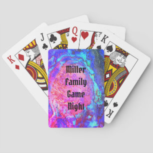 Family Game Night Vibrant Spiral Mosaic Playing Cards