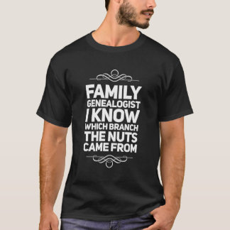 Family Genealogist Research Genealogy Ancestry Tre T-Shirt