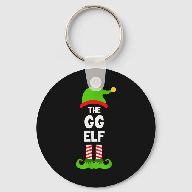Family Gg Elf Christmas Matching Pajama Funny  Key Ring (Front)