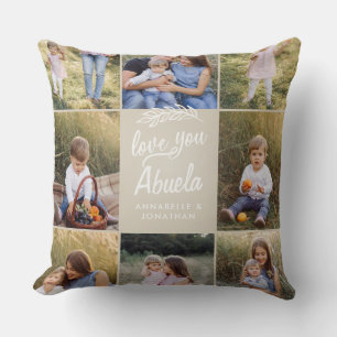 family gift 8 photo grandchild simple cushion