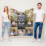 family gift 8 photo grandchild simple  fleece blanket<br><div class="desc">family gift 8 photo grandchild. Modern simple graphic typography design,  change the name to suit your occasion</div>