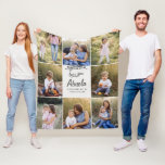 family gift 8 photo grandchild simple  fleece blanket<br><div class="desc">family gift 8 photo grandchild. Modern simple graphic typography design,  change the name to suit your occasion</div>