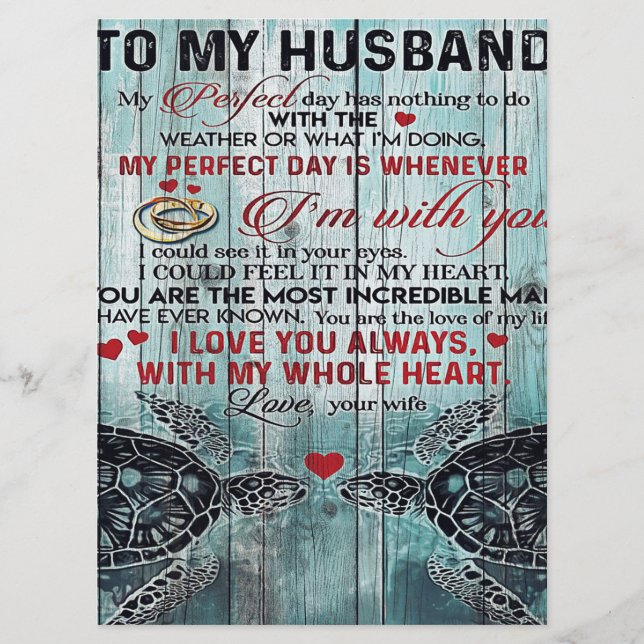 Family Gift | Cute To My Husband Gift Menu (Front)