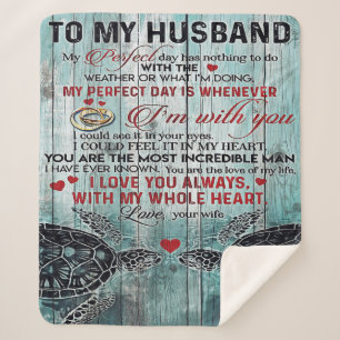 Family Gift   Cute To My Husband Gift Sherpa Blanket