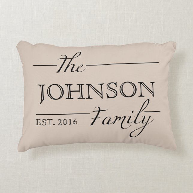 Family Gift Personalised Custom Pillow Home Decor (Front)