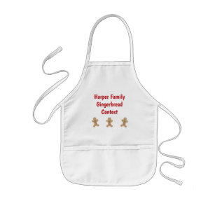 Family Gingerbread Contest Custom Text Cookie  Kids Apron